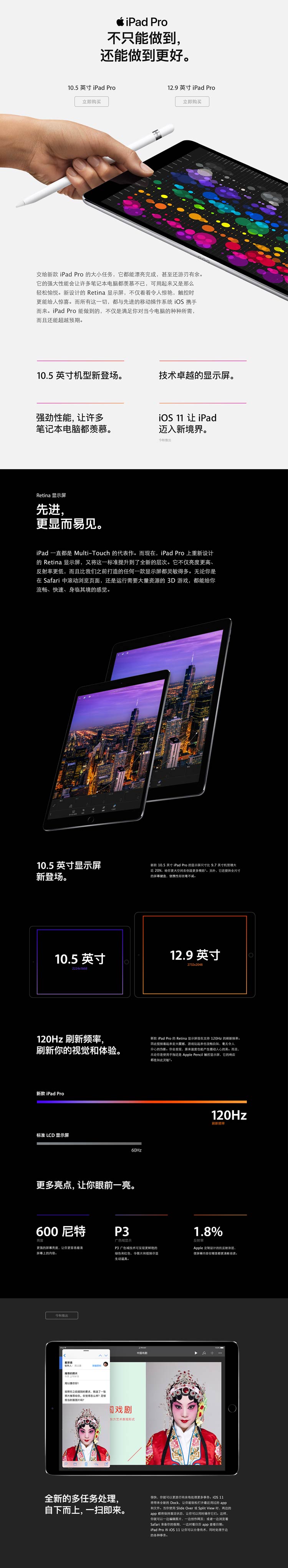 Apple iPad Pro 平板电脑 12.9英寸
